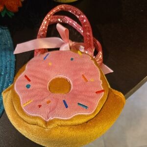 Pink and Gold Donut Bag with Whimsical Design